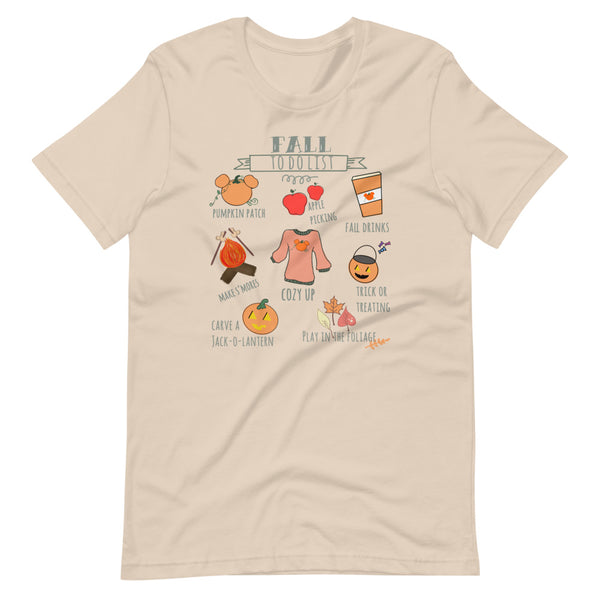 Fall To Do List Mickey Pumpkin Disney Halloween Short-Sleeve Unisex T-Shirt