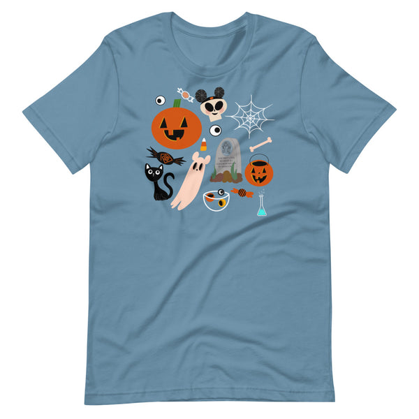 Disney Creepy Cute Halloween Fall Mickey Ghost Short-Sleeve Unisex T-Shirt