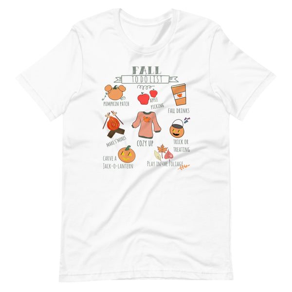 Fall To Do List Mickey Pumpkin Disney Halloween Short-Sleeve Unisex T-Shirt