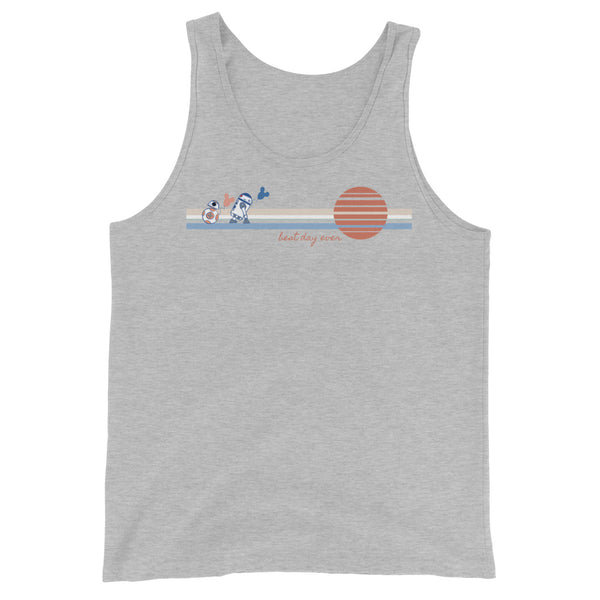 Star Wars Tank Top Best Day Ever with BB8 and R2D2 Disney Sketch Balloon Unisex Tank Top