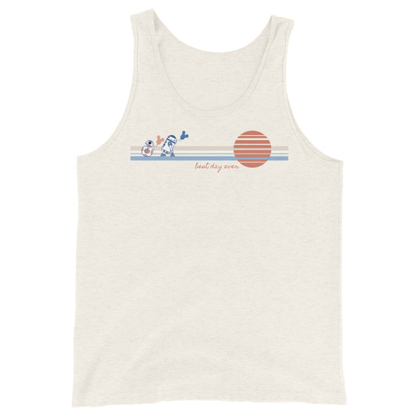 Star Wars Tank Top Best Day Ever with BB8 and R2D2 Disney Sketch Balloon Unisex Tank Top