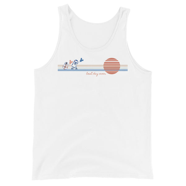 Star Wars Tank Top Best Day Ever with BB8 and R2D2 Disney Sketch Balloon Unisex Tank Top