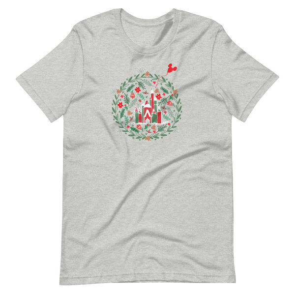 Cinderella's Castle Christmas T-Shirt Christmas Garden Disney Holiday T-Shirt