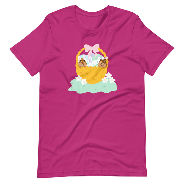 Chip and Dale Disney Easter Basket Spring Flowers Unisex t-shirt