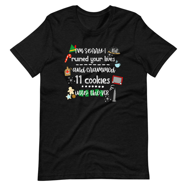 Elf Christmas Movie T-shirt Cookies Buddy the Elf Short-Sleeve Unisex T-Shirt