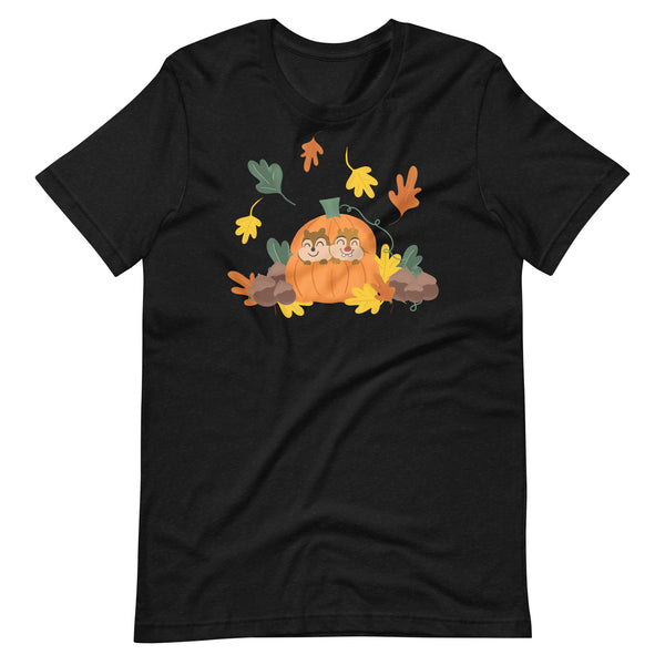 Chip and Dale Fall Pumpkin Disney Halloween Unisex t-shirt
