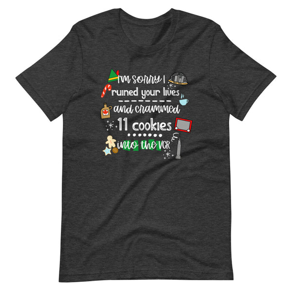 Elf Christmas Movie T-shirt Cookies Buddy the Elf Short-Sleeve Unisex T-Shirt