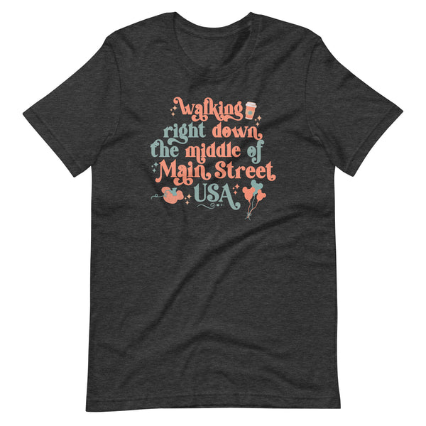 Main Street USA Fall Disney Shirt Magic Kingdom in Autumn Unisex t-shirt