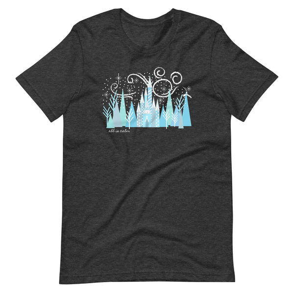 Disney Christmas Castle All is Calm T-Shirt Hidden Mickey Christmas T-Shirt