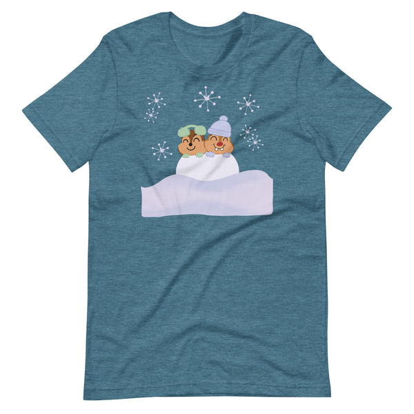 Chip and Dale Snow Much Fun Disney Winter Unisex t-shirt