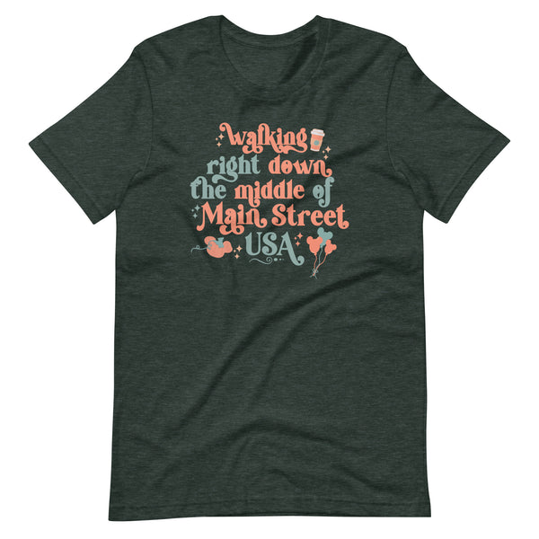 Main Street USA Fall Disney Shirt Magic Kingdom in Autumn Unisex t-shirt