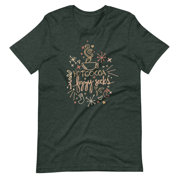 Hot Cocoa T-Shirt Hot Cocoa and Fuzzy Socks Winter T-shirt