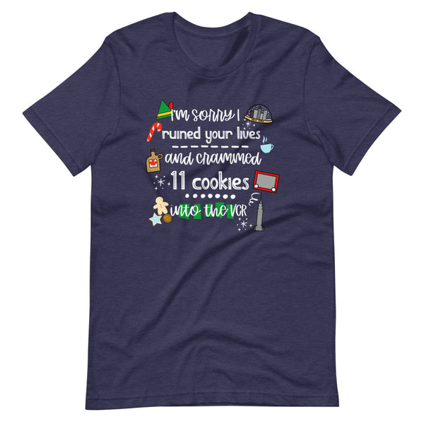 Elf Christmas Movie T-shirt Cookies Buddy the Elf Short-Sleeve Unisex T-Shirt