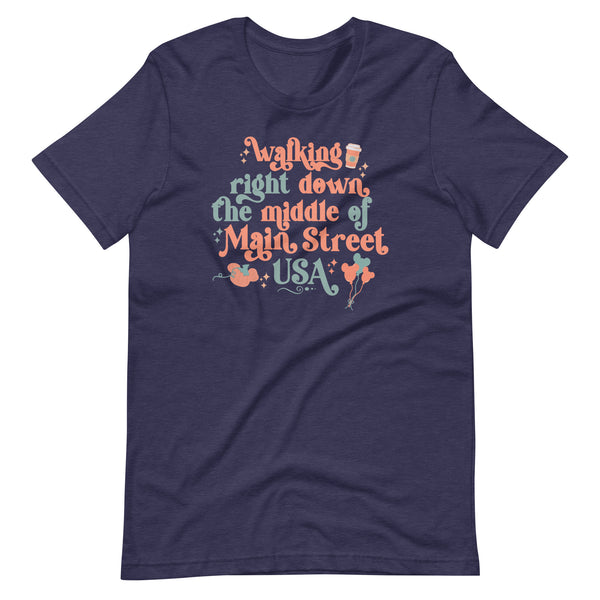 Main Street USA Fall Disney Shirt Magic Kingdom in Autumn Unisex t-shirt