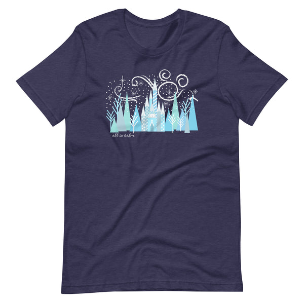 Disney Christmas Castle All is Calm T-Shirt Hidden Mickey Christmas T-Shirt