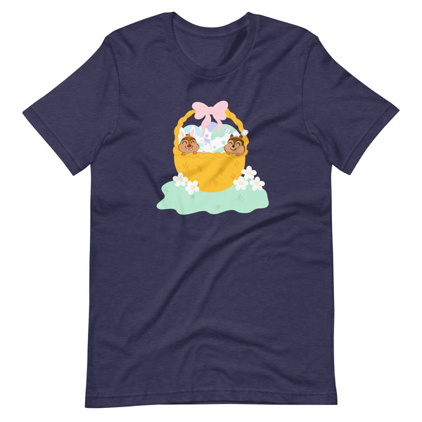 Chip and Dale Disney Easter Basket Spring Flowers Unisex t-shirt