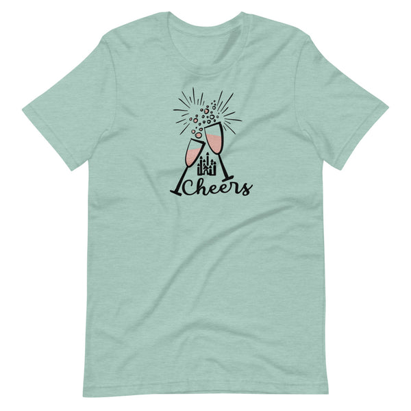 Cheers Disney T-Shirt Disney New Years Celebration Hidden Mickey Champagne Unisex T-Shirt