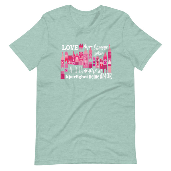 Small World Love T-shirt Disney Valentine's Day Language of Love Unisex T-Shirt