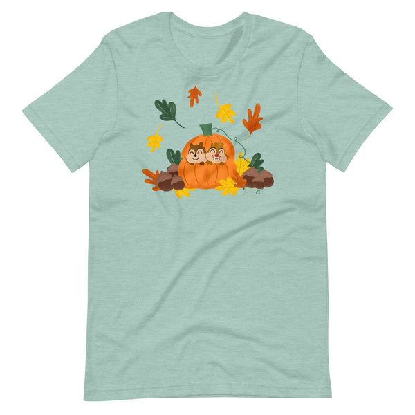Chip and Dale Fall Pumpkin Disney Halloween Unisex t-shirt