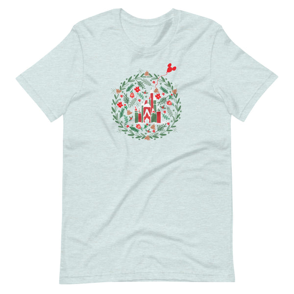 Cinderella's Castle Christmas T-Shirt Christmas Garden Disney Holiday T-Shirt