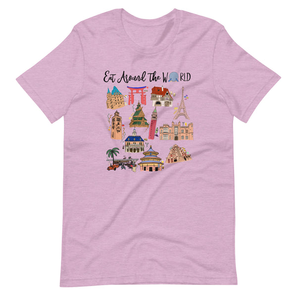 Epcot Around the World T-Shirt Disney Food and Wine Festival Eat Around the World Showcase T-Shirt