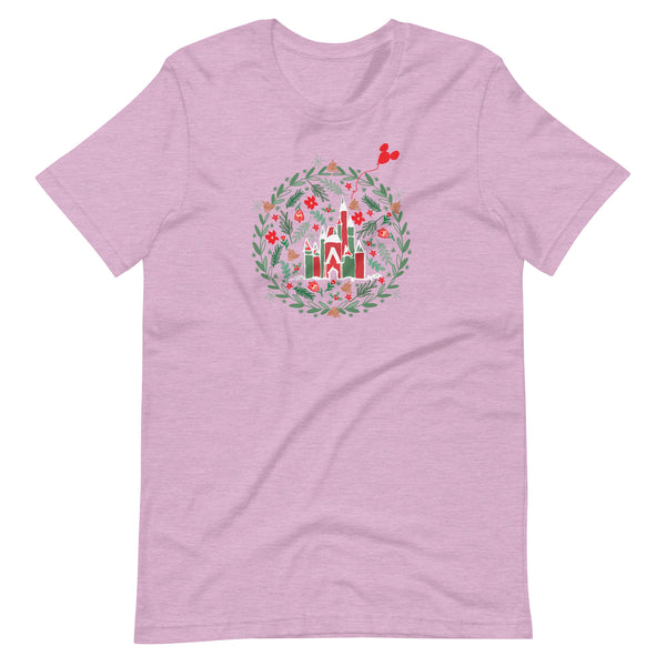 Cinderella's Castle Christmas T-Shirt Christmas Garden Disney Holiday T-Shirt