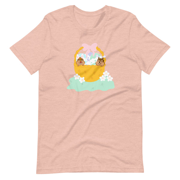Chip and Dale Disney Easter Basket Spring Flowers Unisex t-shirt