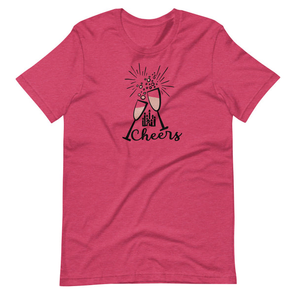 Cheers Disney T-Shirt Disney New Years Celebration Hidden Mickey Champagne Unisex T-Shirt