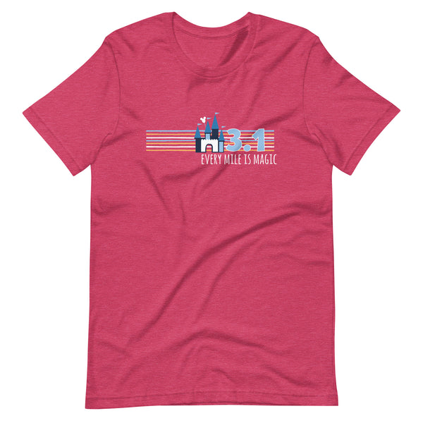 runDisney Every Mile is Magic Disney Castle Running 3.1 Miles 5K Unisex t-shirt