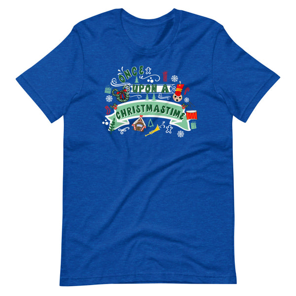 Disney Christmas T-Shirt Once Upon a Christmastime Holiday Short-Sleeve Unisex T-Shirt