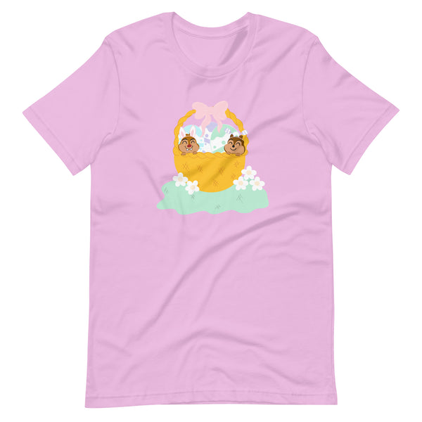 Chip and Dale Disney Easter Basket Spring Flowers Unisex t-shirt
