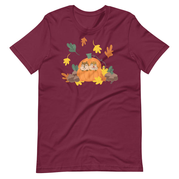 Chip and Dale Fall Pumpkin Disney Halloween Unisex t-shirt