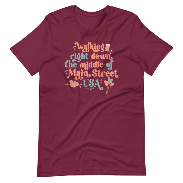 Main Street USA Fall Disney Shirt Magic Kingdom in Autumn Unisex t-shirt