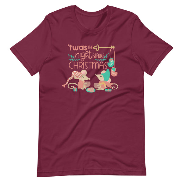 Disney Christmas Mouse T-Shirt READY TO SHIP-Maroon-Small