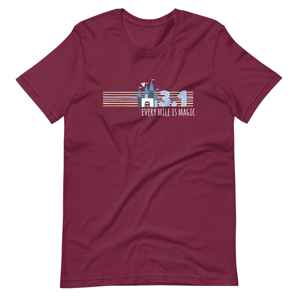 runDisney Every Mile is Magic Disney Castle Running 3.1 Miles 5K Unisex t-shirt