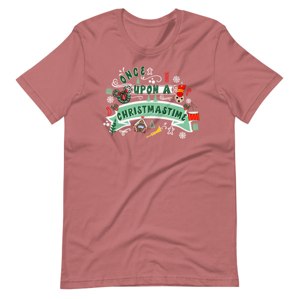 Disney Christmas T-Shirt Once Upon a Christmastime Holiday Short-Sleeve Unisex T-Shirt