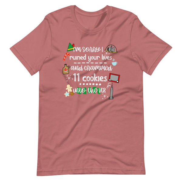 Elf Christmas Movie T-shirt Cookies Buddy the Elf Short-Sleeve Unisex T-Shirt