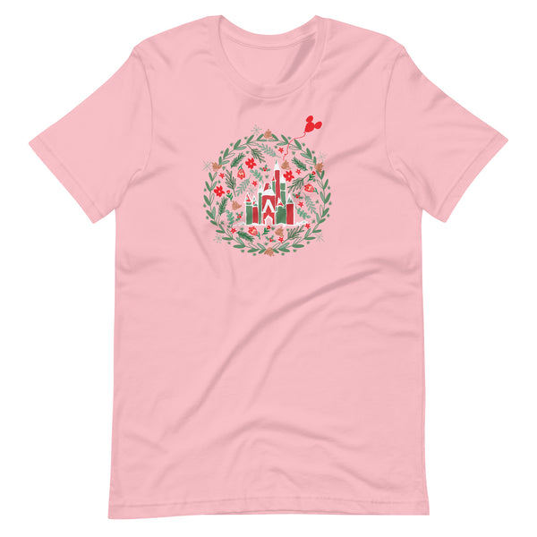 Cinderella's Castle Christmas T-Shirt Christmas Garden Disney Holiday T-Shirt