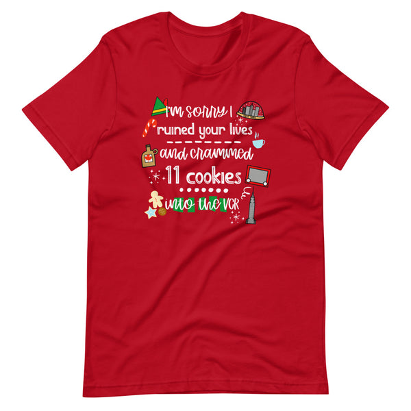 Elf Christmas Movie T-shirt Cookies Buddy the Elf Short-Sleeve Unisex T-Shirt