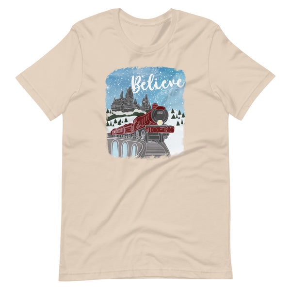 Christmas Castle and Train Unisex T-Shirt