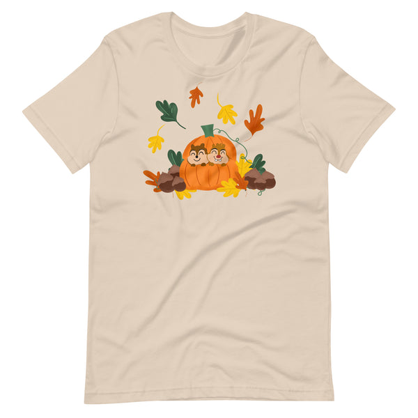 Chip and Dale Fall Pumpkin Disney Halloween Unisex t-shirt