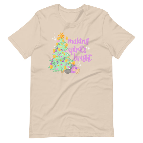 Rapunzel Making Spirits Bright Tangled Disney Christmas Tree Unisex t-shirt