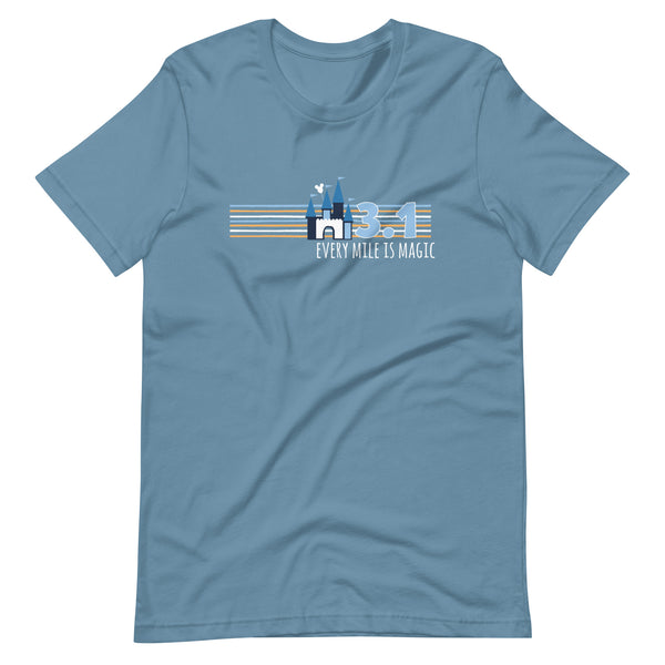 runDisney Every Mile is Magic Disney Castle Running 3.1 Miles 5K Unisex t-shirt