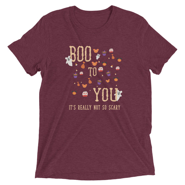 Mickey's Not So Scary Halloween Party Disney T-Shirt Tri-Blend Boo To You Parade Disney Halloween Shirt Unisex Triblend T-shirt