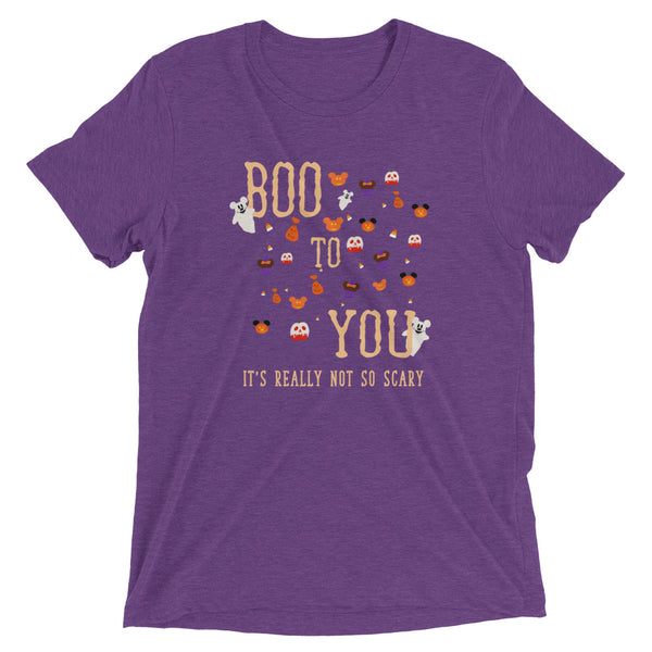 Mickey's Not So Scary Halloween Party Disney T-Shirt Tri-Blend Boo To You Parade Disney Halloween Shirt Unisex Triblend T-shirt