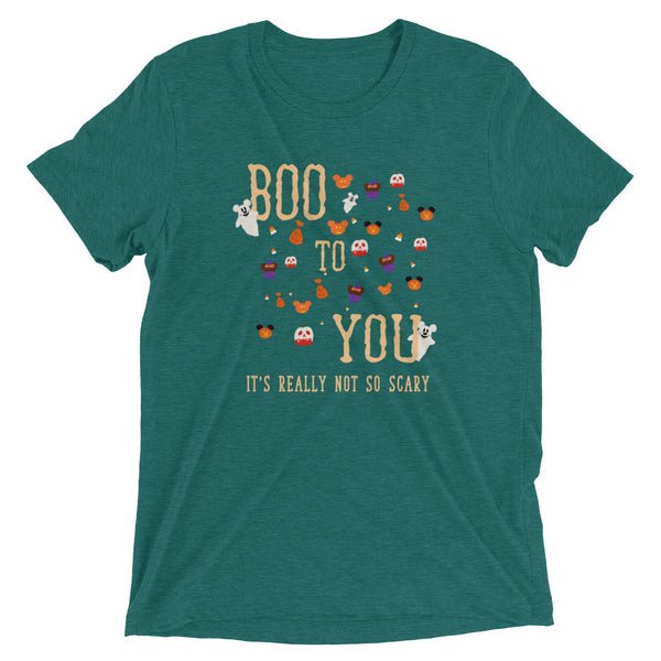 Mickey's Not So Scary Halloween Party Disney T-Shirt Tri-Blend Boo To You Parade Disney Halloween Shirt Unisex Triblend T-shirt