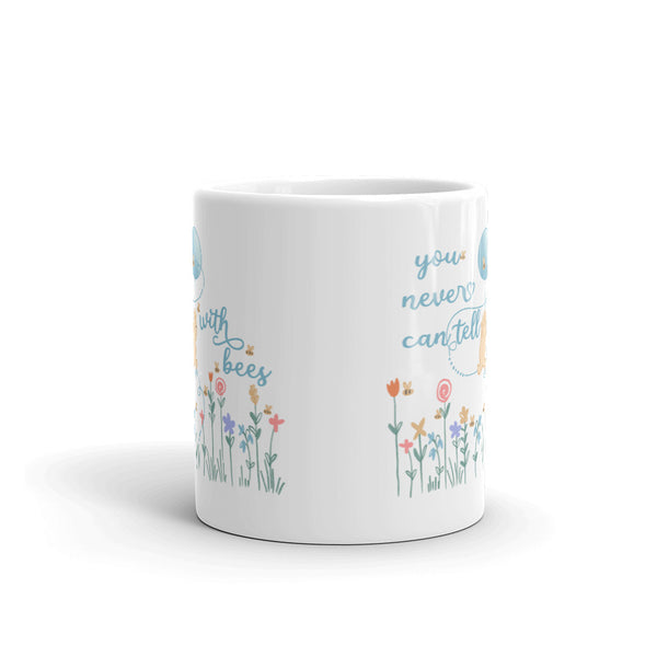 Winnie the Pooh Bees Spring Flower and Garden White glossy mug