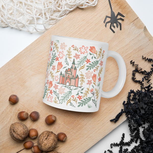 Cinderella's Castle Garden Mug Floral Spring Disney Mug
