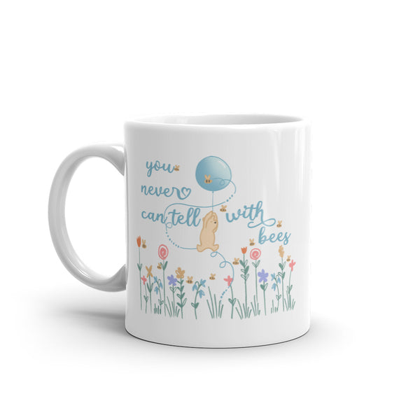 Winnie the Pooh Bees Spring Flower and Garden White glossy mug