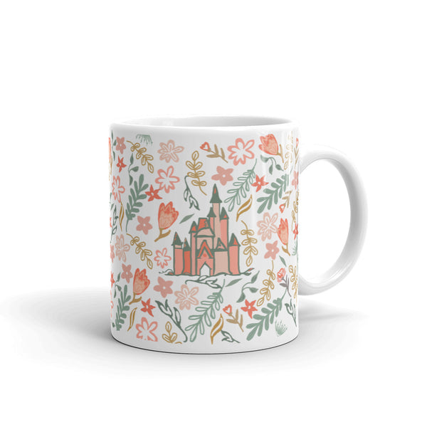 Cinderella's Castle Garden Mug Floral Spring Disney Mug